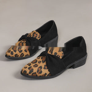 Chic Bow Leopard Print Pumps - True Garment