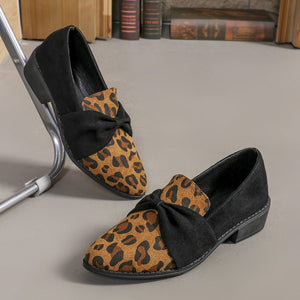 Chic Bow Leopard Print Pumps - True Garment