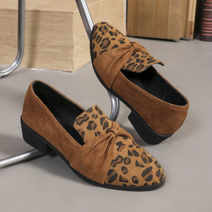 Chic Bow Leopard Print Pumps - True Garment