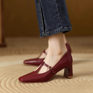 Chic Square Toe Mary Janes - True Garment