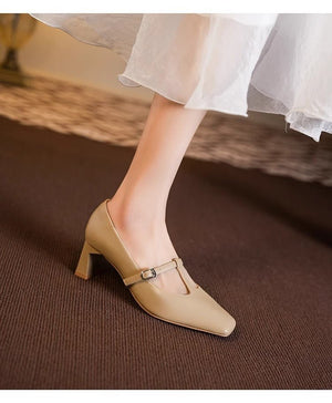 Chic Square Toe Mary Janes - True Garment