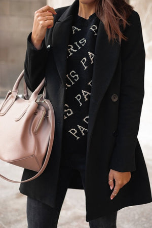 Classic Woolen Coat for Women - True Garment