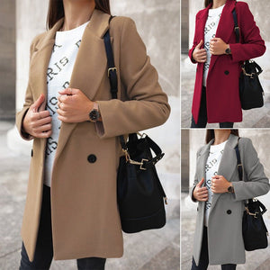 Classic Woolen Coat for Women - True Garment