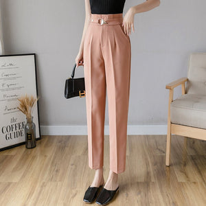 Cropped High-Waist Suit Trousers - True Garment