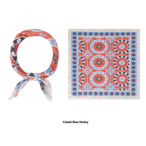 Elegant Printed Silk Square Scarf - True Garment