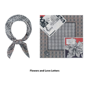 Elegant Printed Silk Square Scarf - True Garment