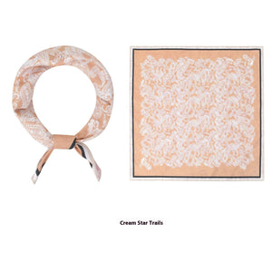 Elegant Printed Silk Square Scarf - True Garment