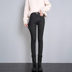 Fleece-Lined Skinny Pants - True Garment