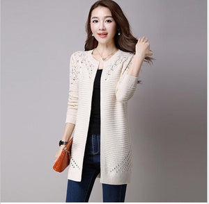 Hollow Knit V-Neck Sweater - True Garment