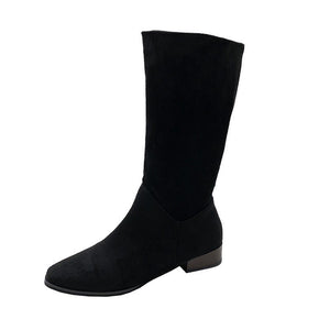 Retro Pointed Toe Mid Boots - True Garment