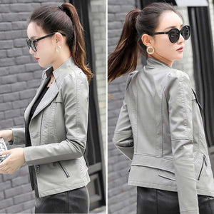 Stylish Motorcycle Leather Jacket - True Garment