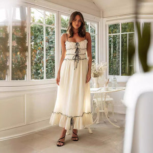Summer Bow Pleat Dress - True Garment