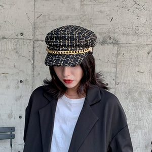 Vintage Tweed Octagonal Hat - True Garment