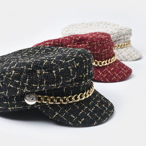 Vintage Tweed Octagonal Hat - True Garment