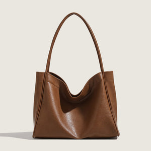 retro minimalist commuter tote bag on a light beige background
