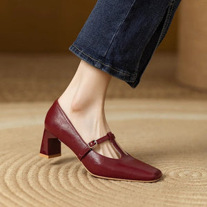 Chic Square Toe Mary Janes - True Garment