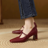 Chic Square Toe Mary Janes - True Garment