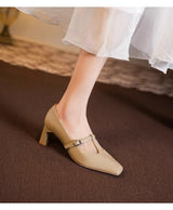 Chic Square Toe Mary Janes - True Garment