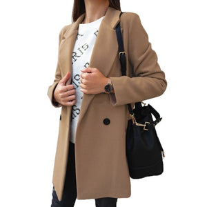 Classic Woolen Coat for Women - True Garment