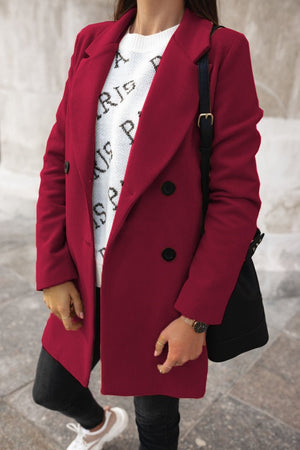 Classic Woolen Coat for Women - True Garment