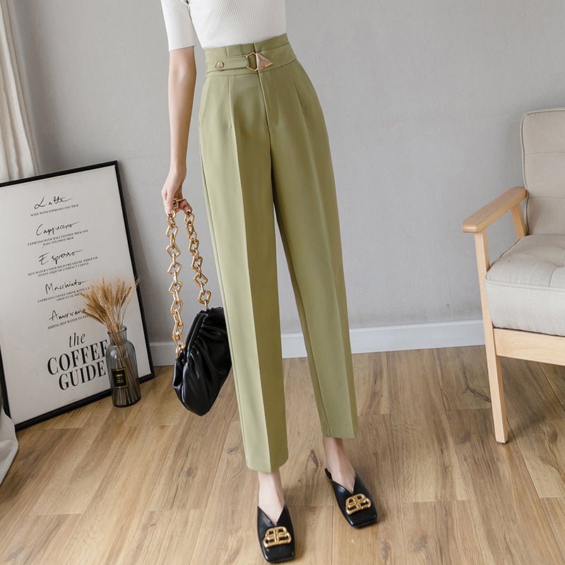 Cropped High-Waist Suit Trousers - True Garment