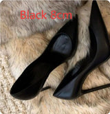 Elegant Black Stiletto Work Pumps - True Garment