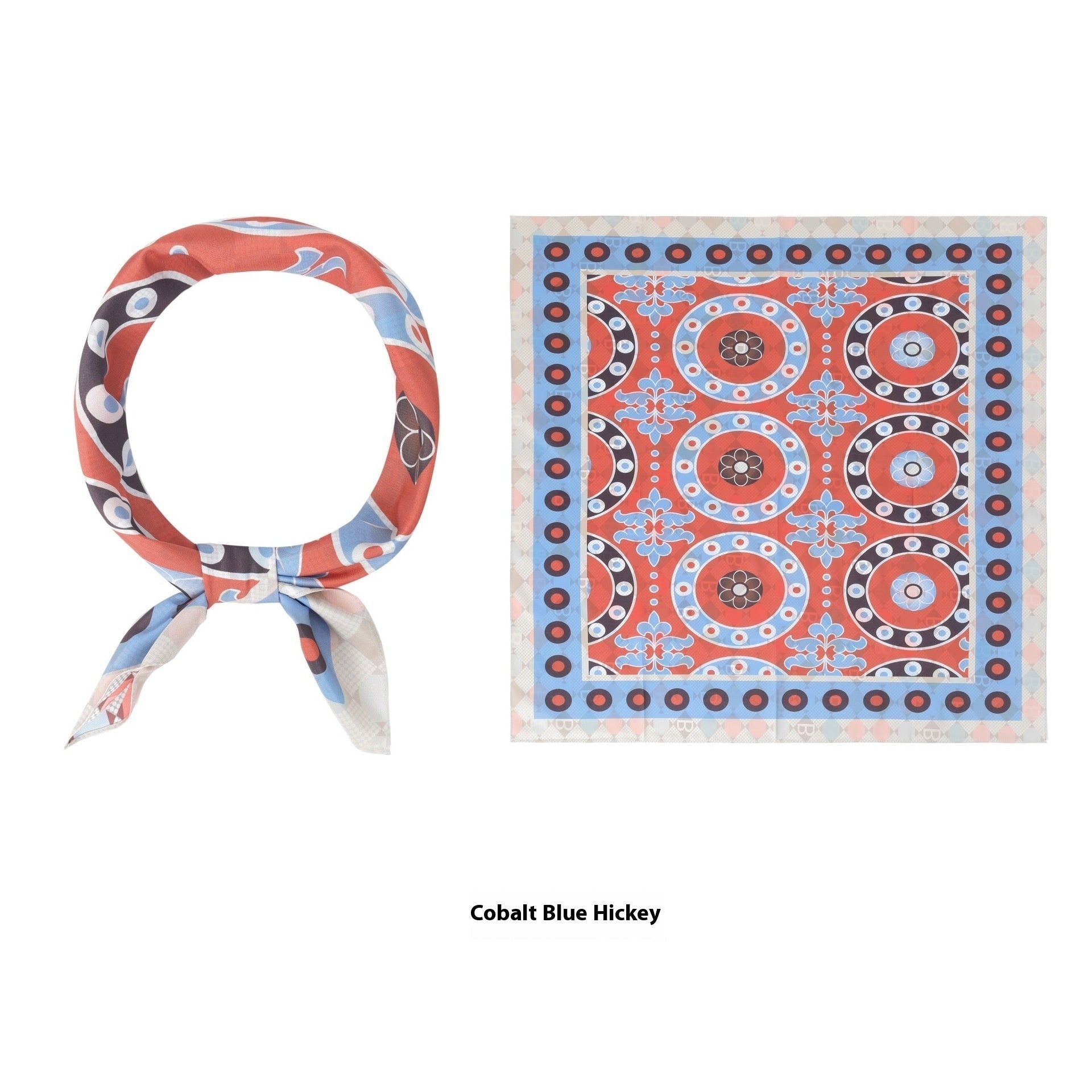 Elegant Printed Silk Square Scarf - True Garment