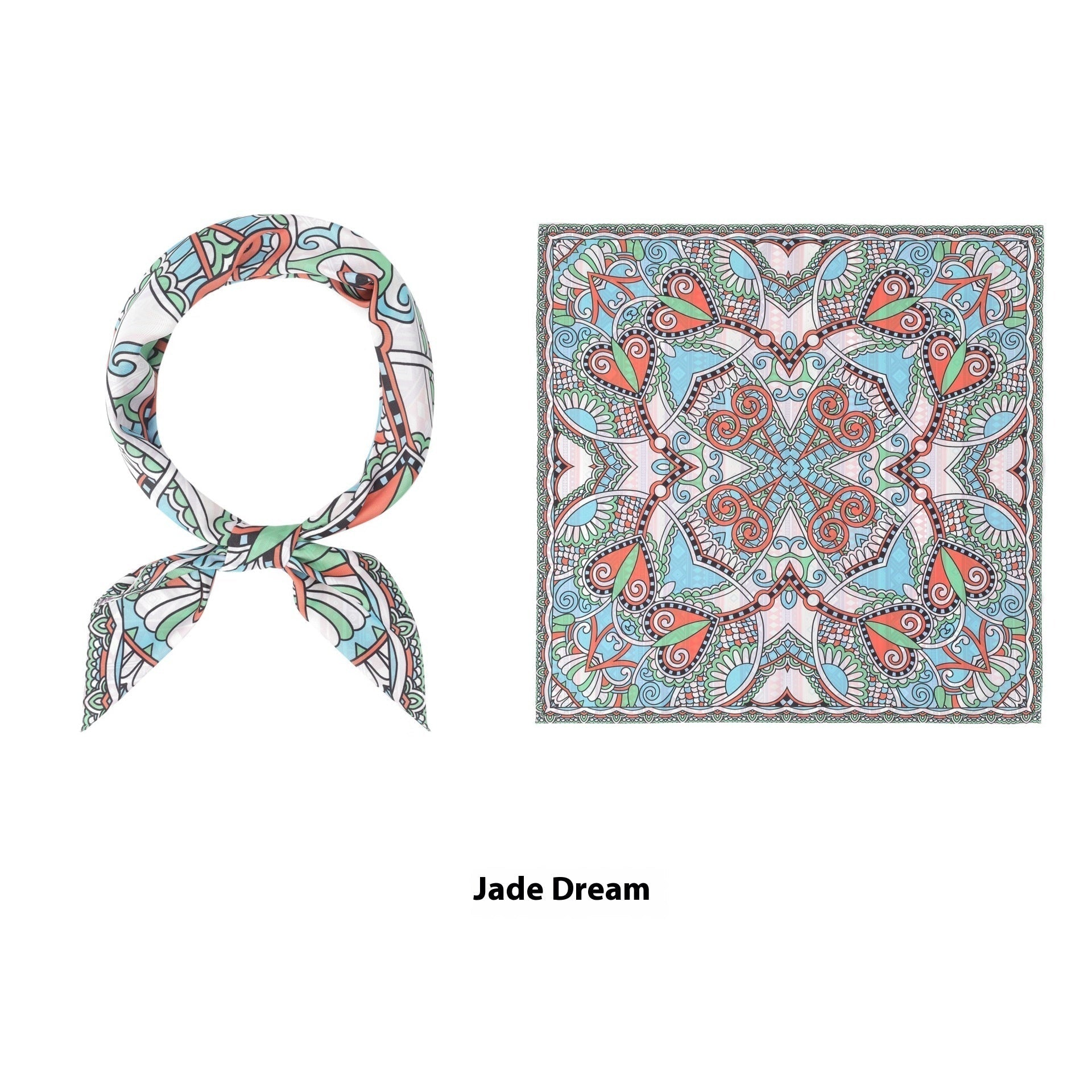 Elegant Printed Silk Square Scarf - True Garment