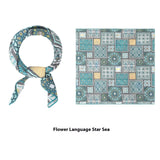 Elegant Printed Silk Square Scarf - True Garment