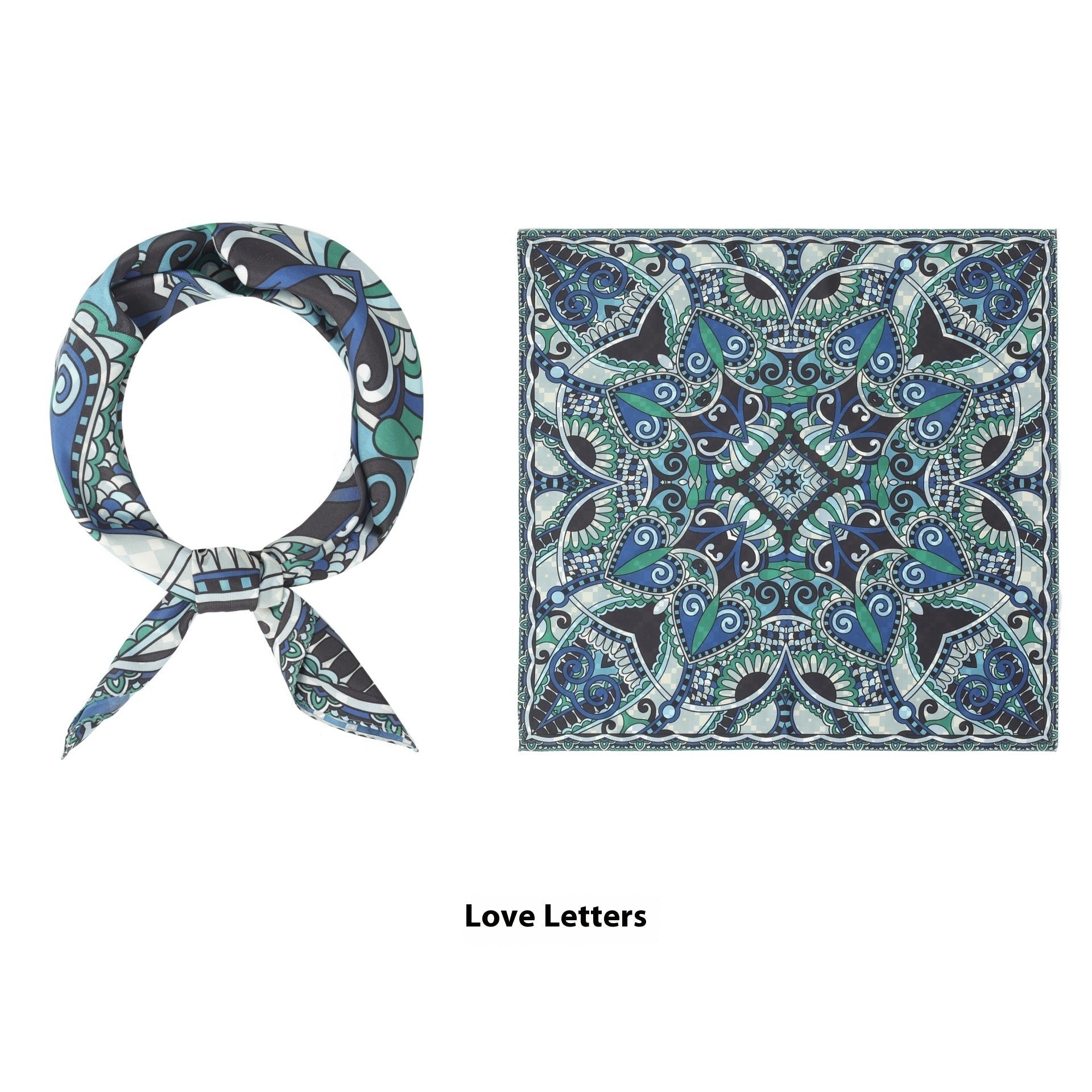 Elegant Printed Silk Square Scarf - True Garment