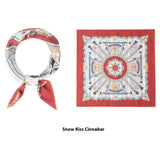 Elegant Printed Silk Square Scarf - True Garment