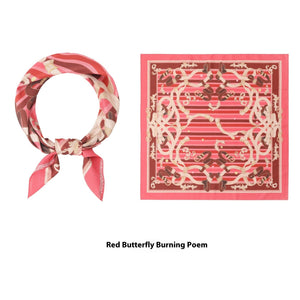 Elegant Printed Silk Square Scarf - True Garment