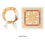 Elegant Printed Silk Square Scarf - True Garment