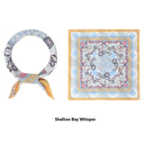 Elegant Printed Silk Square Scarf - True Garment