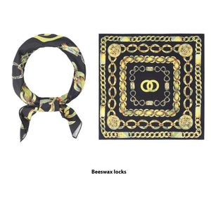 Elegant Printed Silk Square Scarf - True Garment