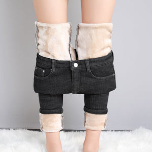 Fleece-Lined Skinny Pants - True Garment