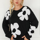 Floral Print European-Style Sweater - True Garment