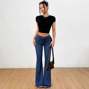 High Waist Bell-Bottom Pants - True Garment