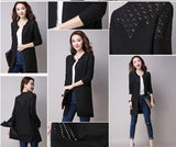 Hollow Knit V-Neck Sweater - True Garment