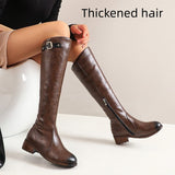 Retro Casual Women's Chunky Heel Knight Boots - True Garment