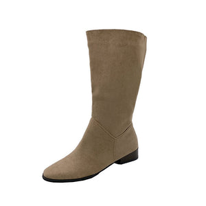 Retro Pointed Toe Mid Boots - True Garment