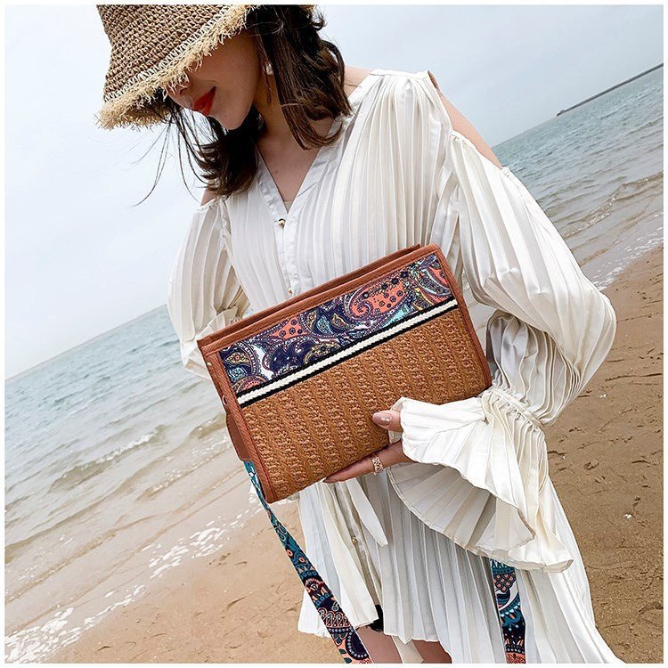 Retro Straw Shoulder Bag - True Garment