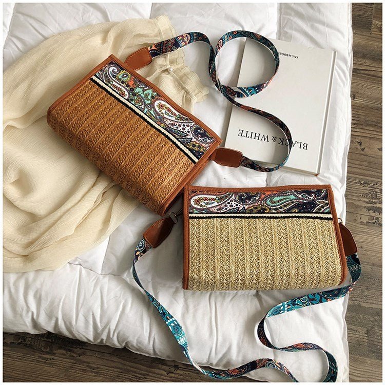 Retro Straw Shoulder Bag - True Garment