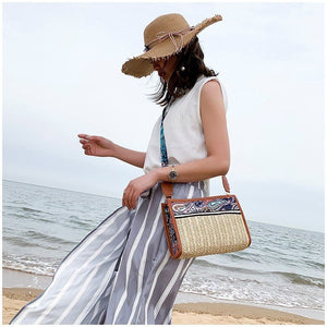 Retro Straw Shoulder Bag - True Garment