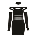 Sexy Backless Straight Neck Dress - True Garment