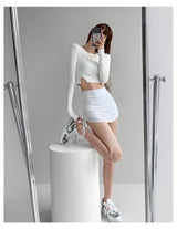 Slim High-Waist Pleated Skirt - True Garment