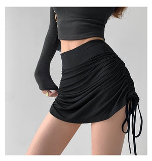 Slim High-Waist Pleated Skirt - True Garment
