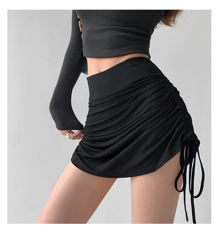 Slim High-Waist Pleated Skirt - True Garment