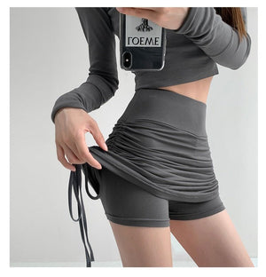 Slim High-Waist Pleated Skirt - True Garment