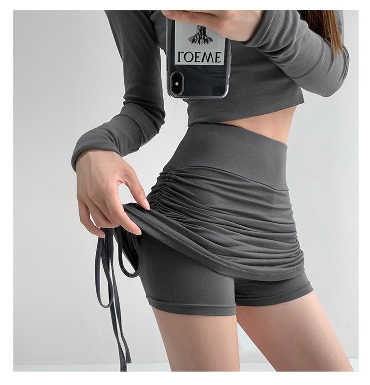 Slim High-Waist Pleated Skirt - True Garment